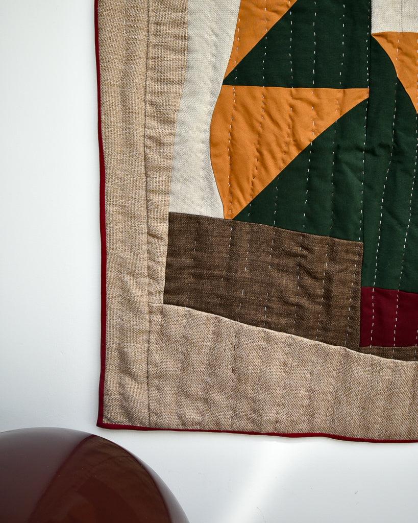 Handmade Recycled Material Patchwork Wall Hanging