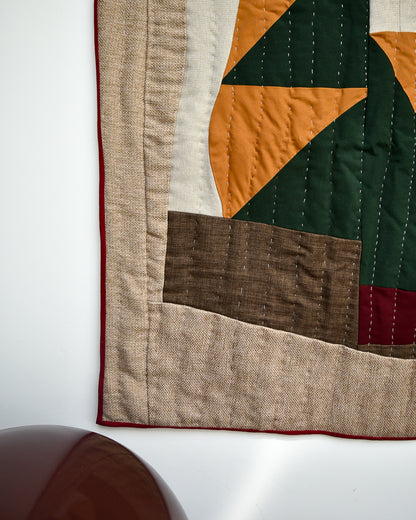 Handmade Recycled Material Patchwork Wall Hanging