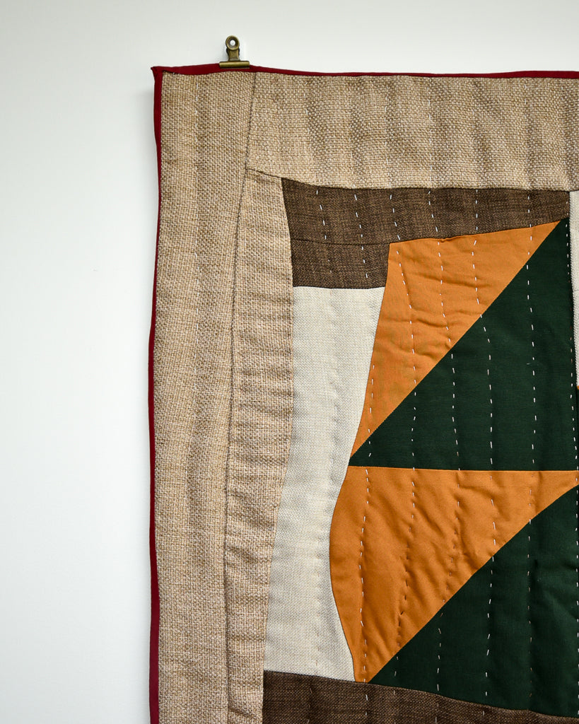 Handmade Recycled Material Patchwork Wall Hanging