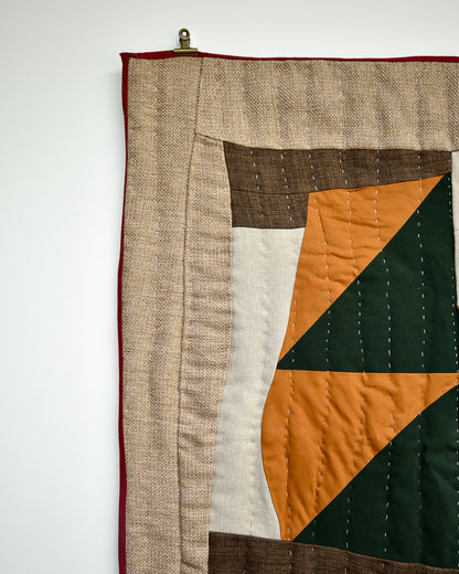 Handmade Recycled Material Patchwork Wall Hanging