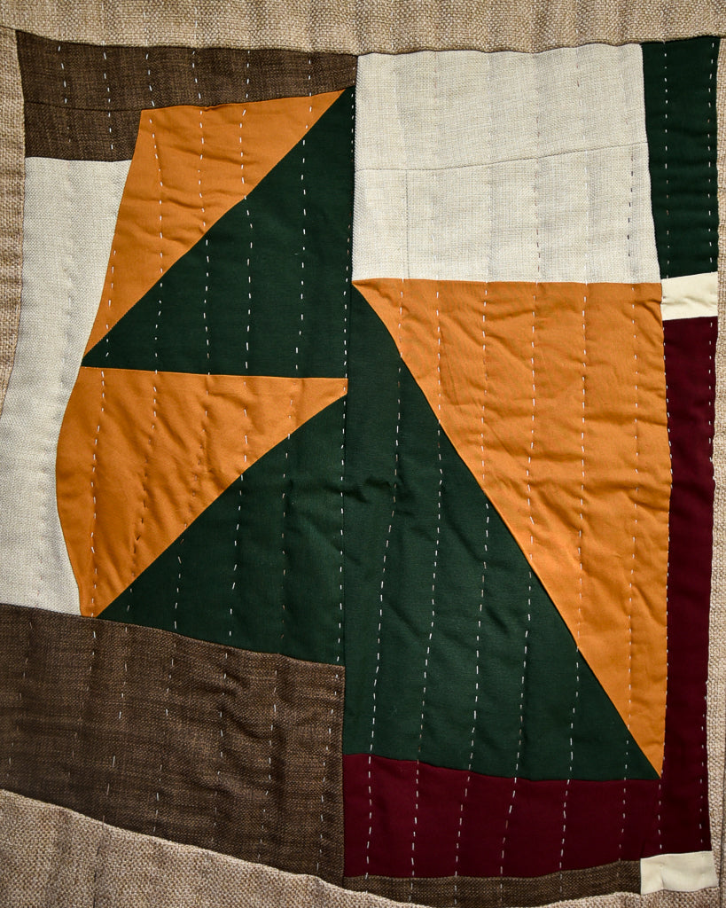 Handmade Recycled Material Patchwork Wall Hanging
