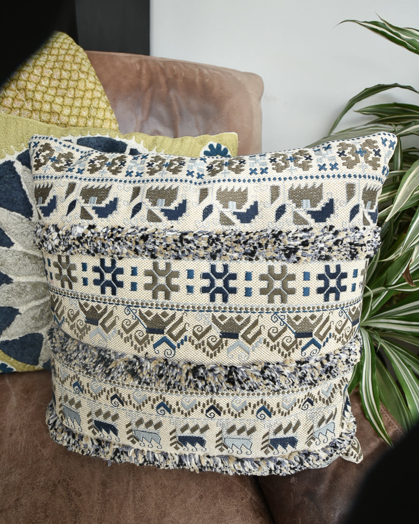 Vintage Suzani / Persian Style Cushion (17"x17" Square)