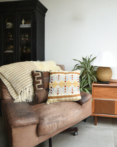 Vintage Indian / Jaipur Style Cushion (17"x17" Square)