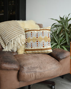 Vintage Indian / Jaipur Style Cushion (17"x17" Square)