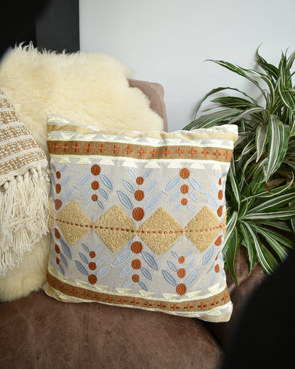 Vintage Indian / Jaipur Style Cushion (17"x17" Square)