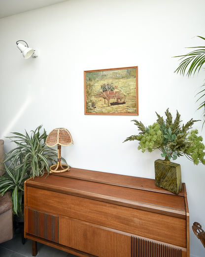 Mid Century Framed Impressionist Style Oil Painting