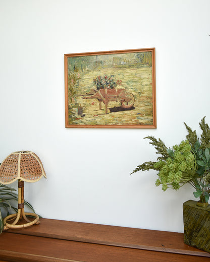 Mid Century Framed Impressionist Style Oil Painting