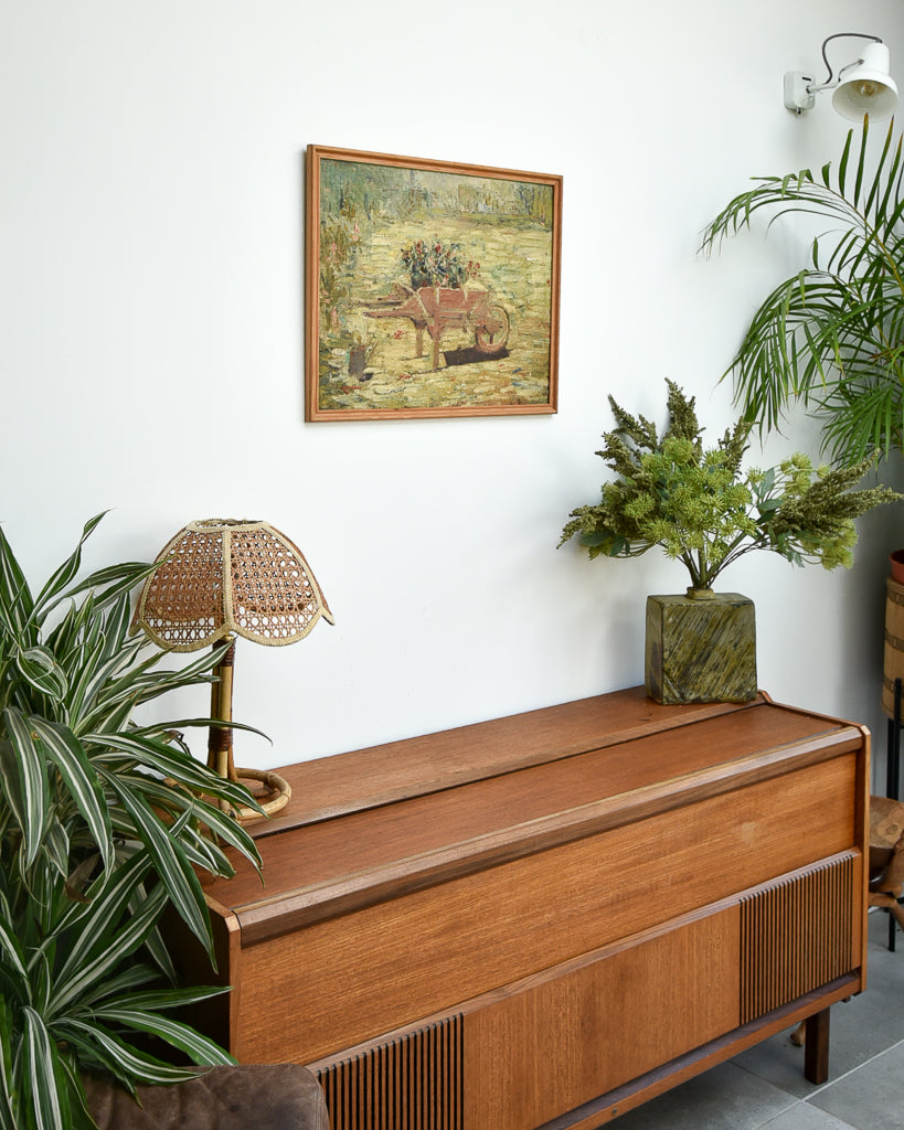 Mid Century Framed Impressionist Style Oil Painting