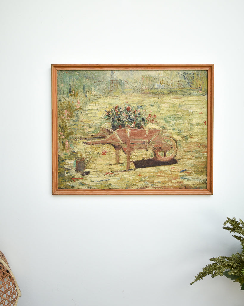 Mid Century Framed Impressionist Style Oil Painting
