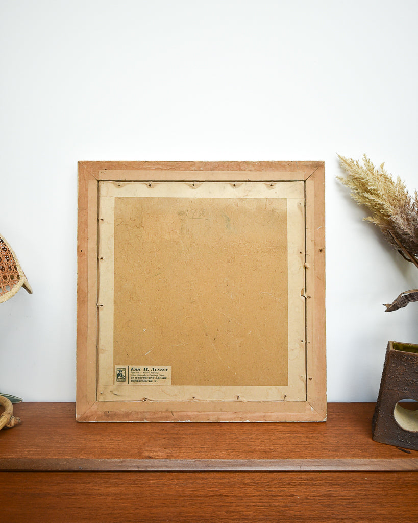Mid Century Framed Oil Painting Portrait
