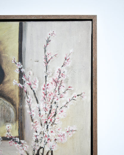 Mid Century Framed Oil Painting Portrait Young Child