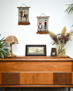 Norwegian Wool Tapestry Wall Hangings (Pair)