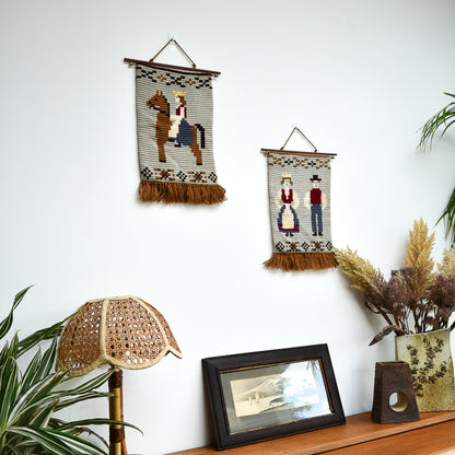 Norwegian Wool Tapestry Wall Hangings (Pair)