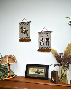 Norwegian Wool Tapestry Wall Hangings (Pair)
