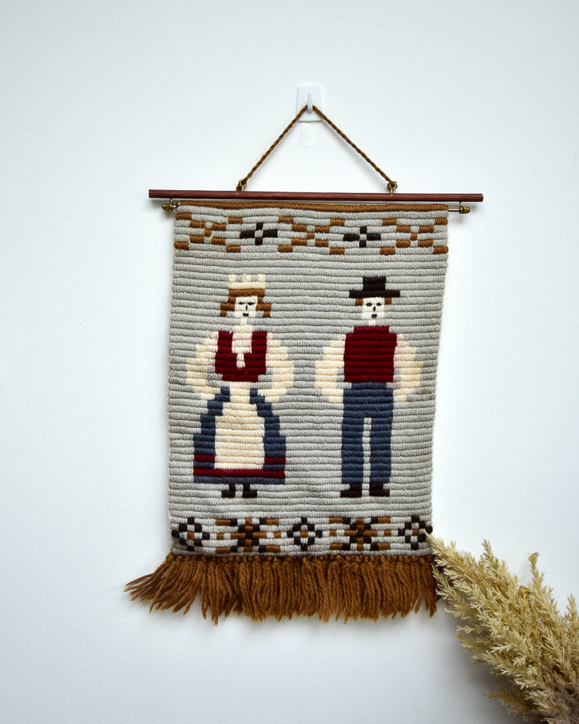 Norwegian Wool Tapestry Wall Hangings (Pair)