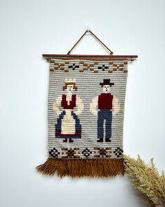 Norwegian Wool Tapestry Wall Hangings (Pair)