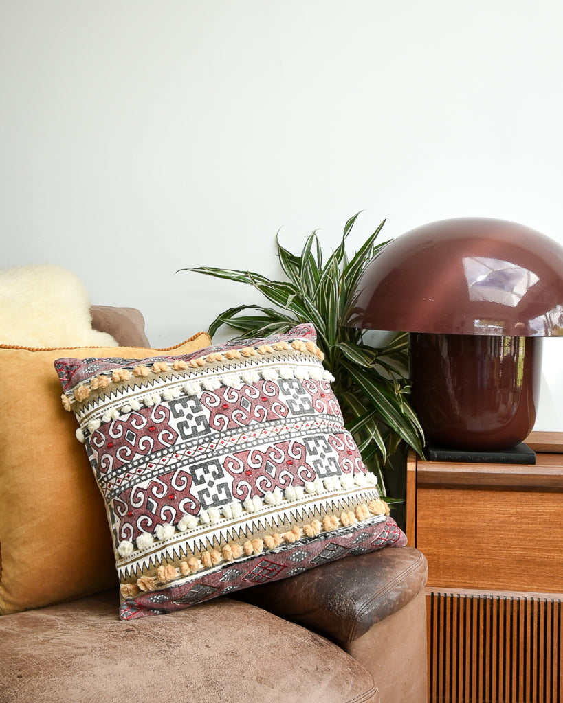 Vintage Moroccan Style Cushion (17"x17" Square)