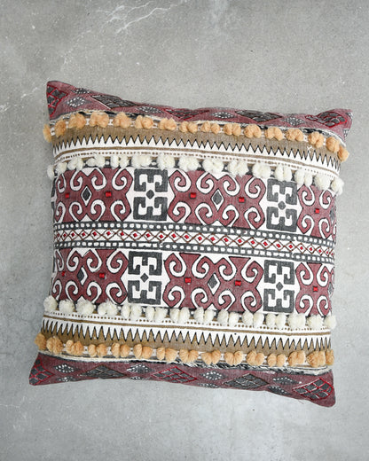 Vintage Moroccan / Turkish Style Cushion (17"x17" Square)