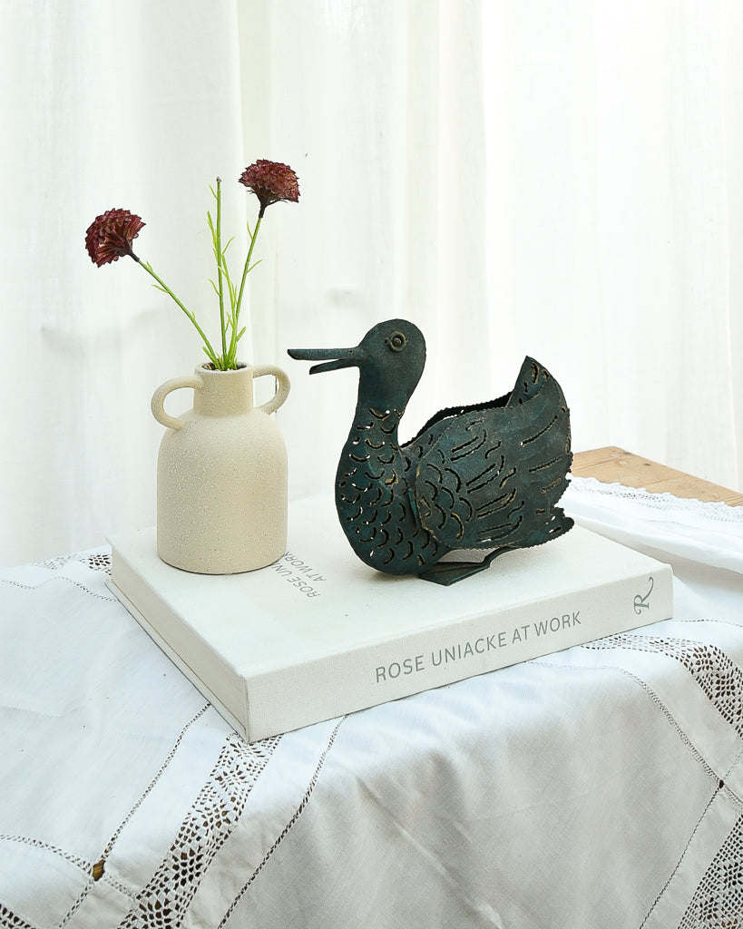 Vintage Duck Metal Rustic Tea Light Holder