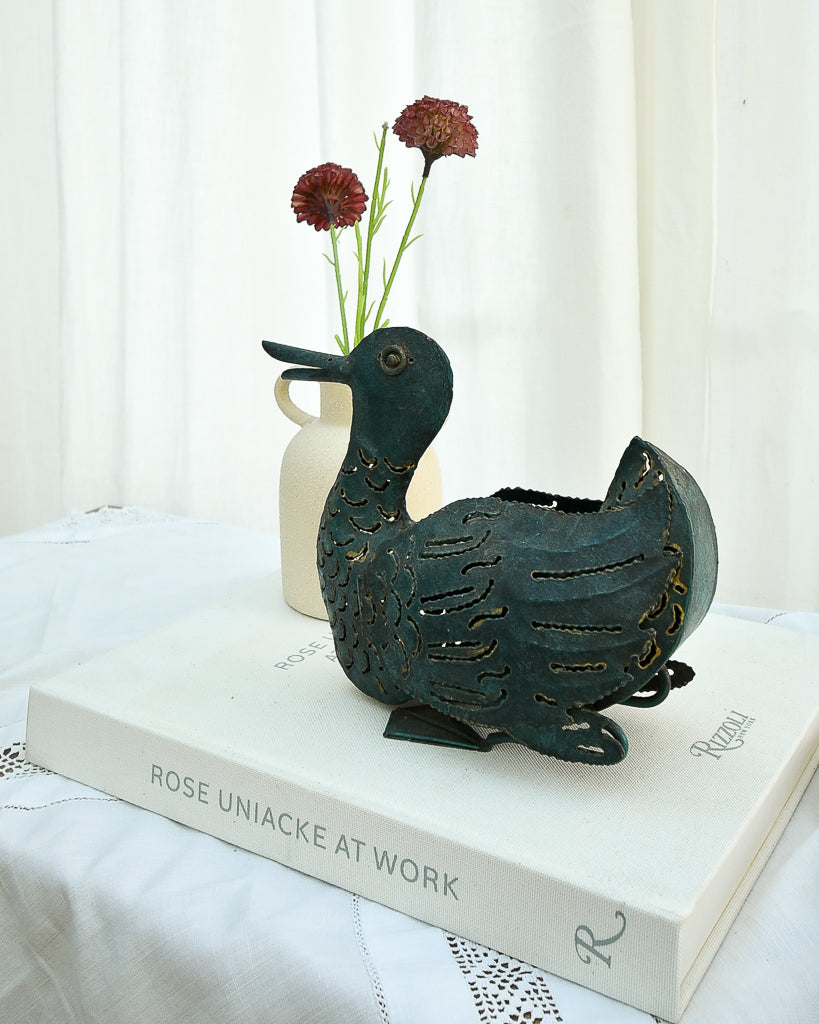 Vintage Duck Metal Rustic Tea Light Holder