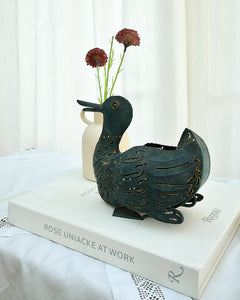Vintage Duck Metal Rustic Tea Light Holder