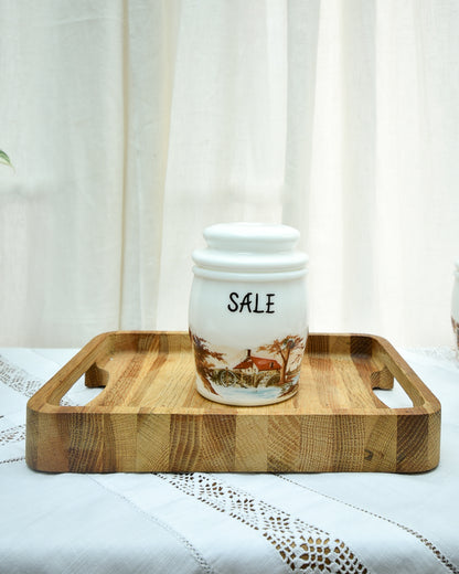 Mid Century 1950s Milk Glass Canister Set