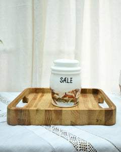 Mid Century 1950s Milk Glass Canister Set