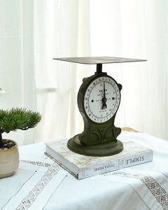 Mid Century Green Painted Metal Postal Weighing Scales