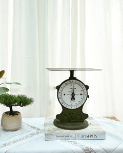 Mid Century Green Painted Metal Postal Weighing Scales