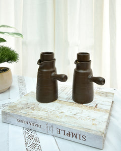 Mid Century Mayflower Oil & Vinegar Bottles Denby-Langley