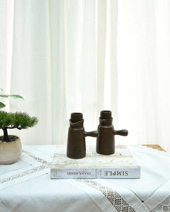 Mid Century Mayflower Oil & Vinegar Bottles Denby-Langley