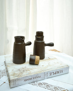 Mid Century Mayflower Oil & Vinegar Bottles Denby-Langley
