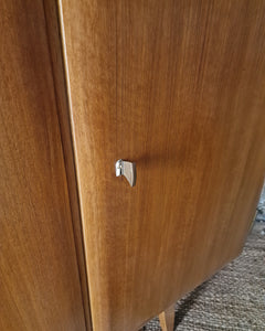 Mid Century Large Teak & Maple Sideboard / Cocktail Cabinet