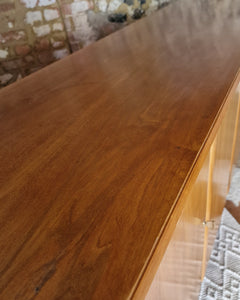 Mid Century Large Teak & Maple Sideboard / Cocktail Cabinet