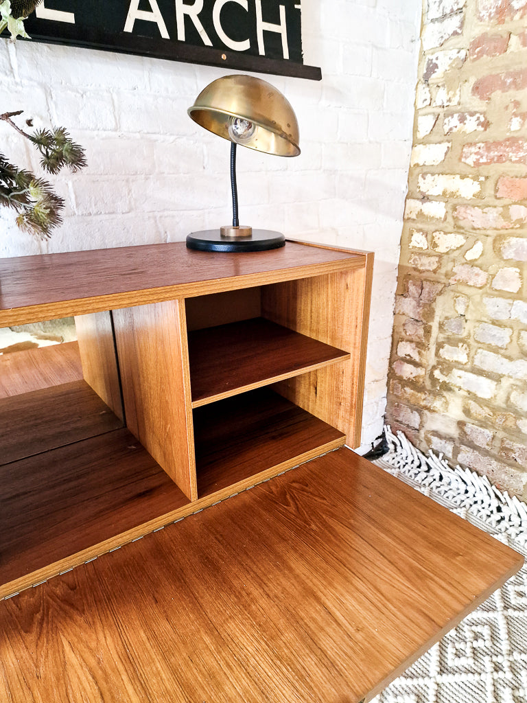Mid Century Small Cocktail Cabinet / Sideboard Drop Down Door