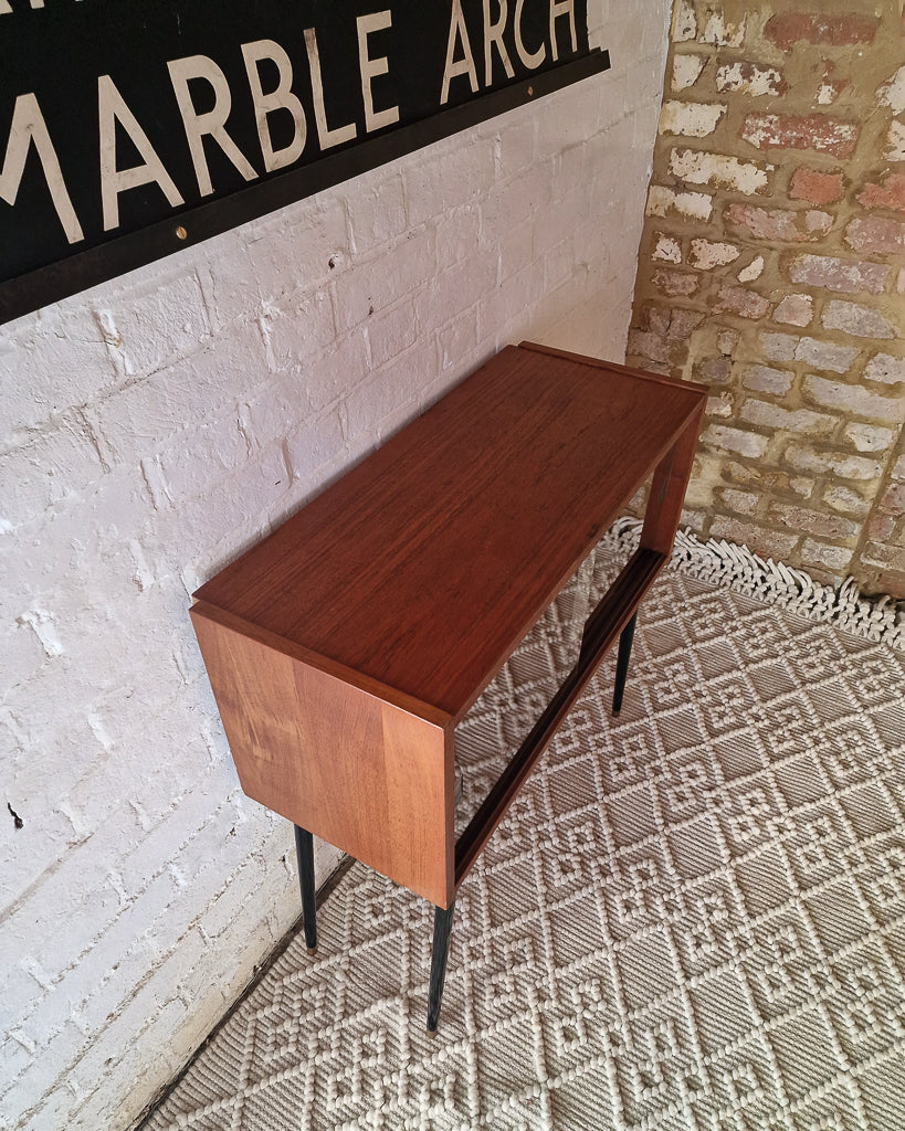 Mid Century Small Cocktail Cabinet / Sideboard Glass Sliding Door