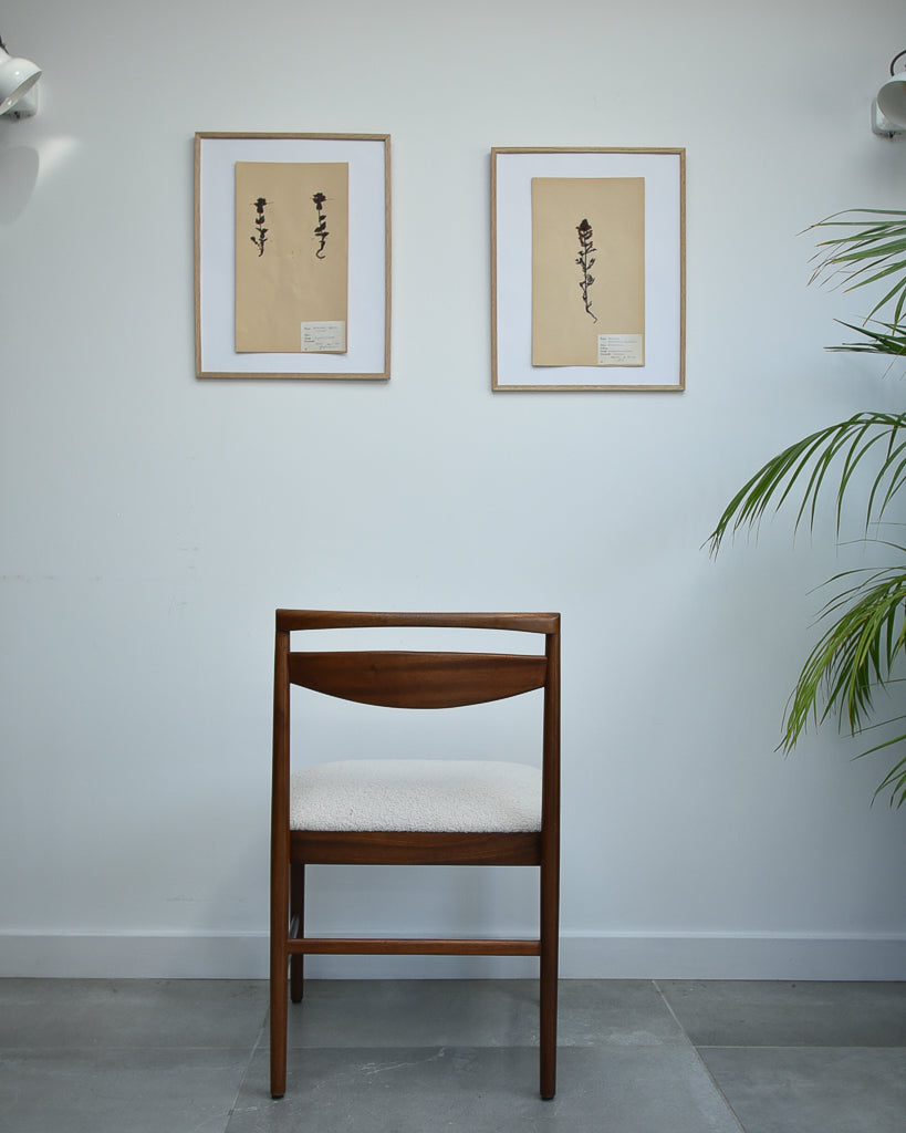 Mid Century Teak Extending Ten-Seater Dining Table and Six Chairs