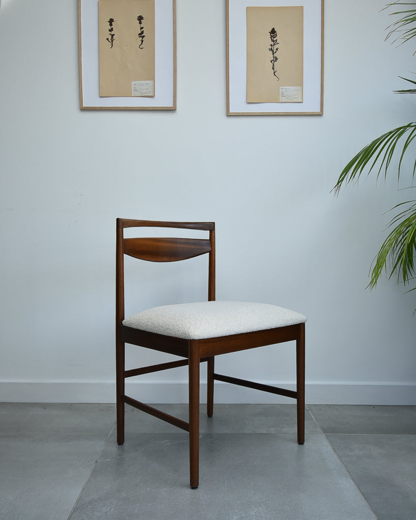 Mid Century Teak Extending Ten-Seater Dining Table and Six Chairs