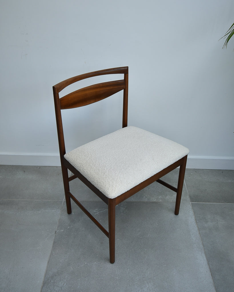 Mid Century Teak Extending Ten-Seater Dining Table and Six Chairs