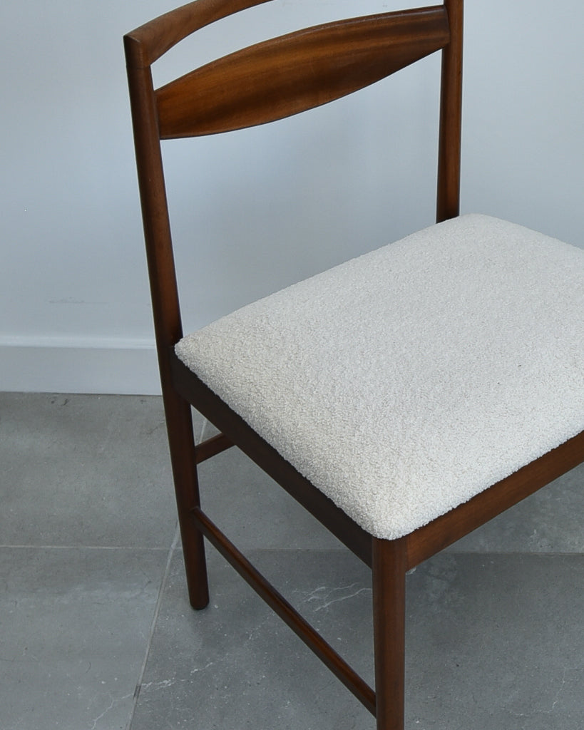 Mid Century Teak Extending Ten-Seater Dining Table and Six Chairs