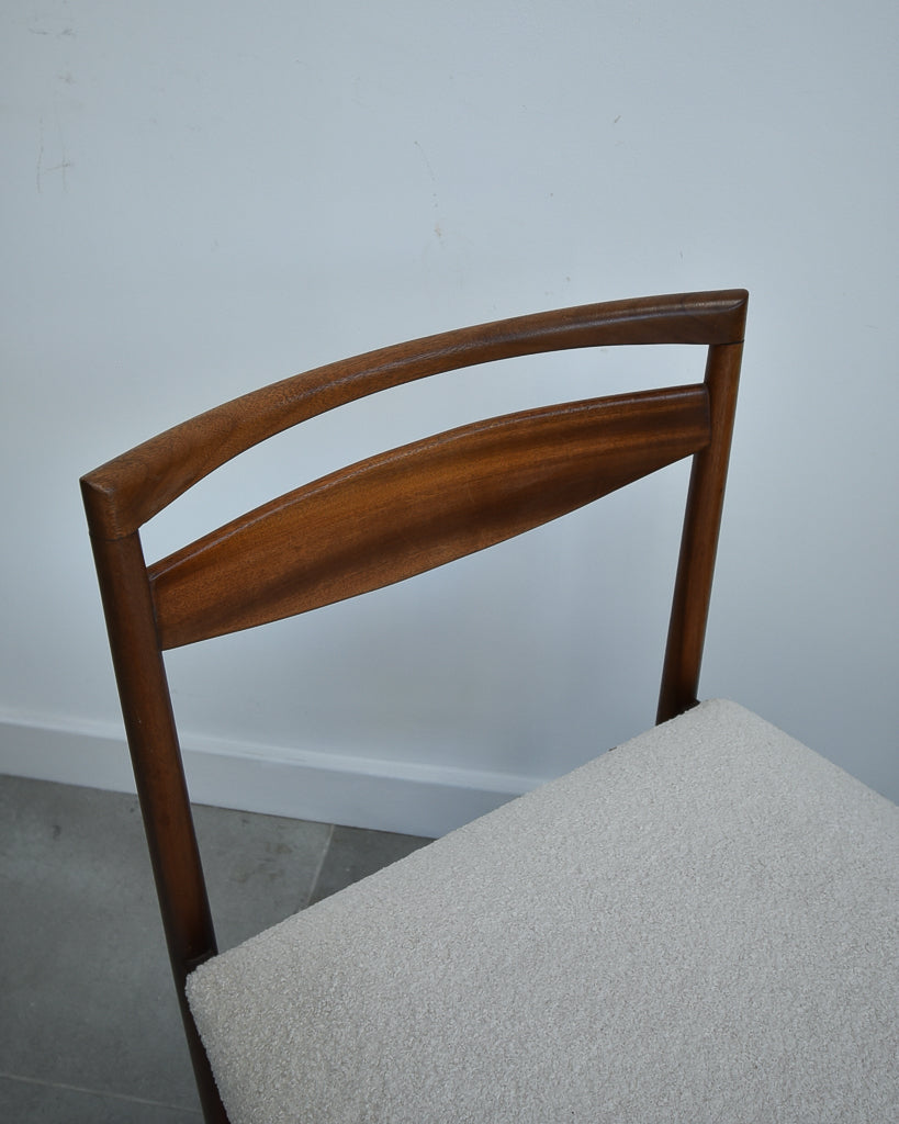 Mid Century Teak Extending Ten-Seater Dining Table and Six Chairs