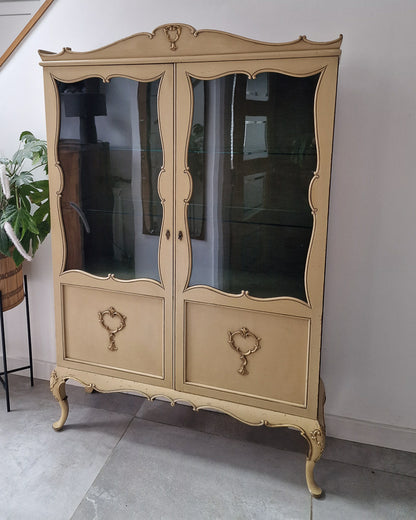 Vintage French Provincial Cabinet Bookcase Gustavian Style