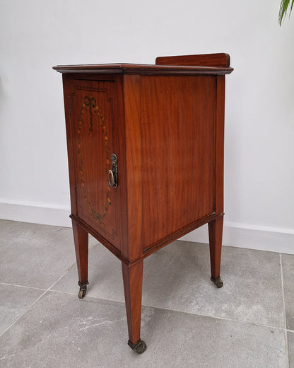 Vintage Edwardian Mahogany Bedside Tables / Cabinets