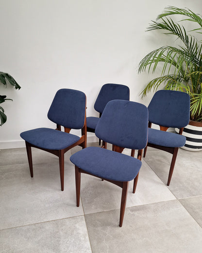 Mid Century Teak Dining Chairs (Set of 4)