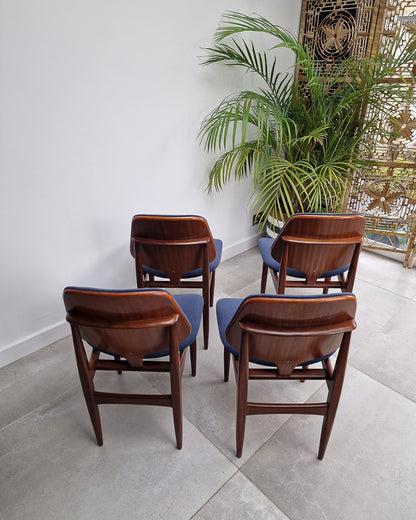 Mid Century Teak Dining Chairs (Set of 4)