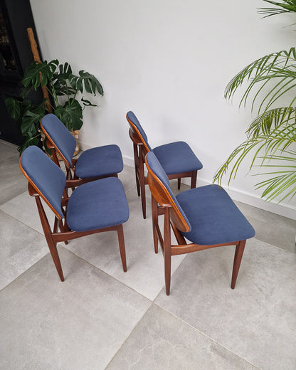 Mid Century Teak Dining Chairs (Set of 4)