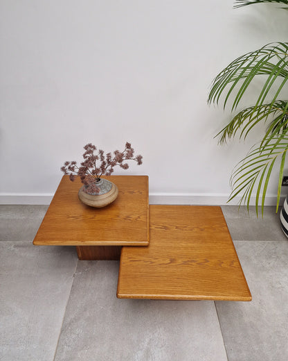 Mid Century Danish Plinth Coffee Table Set (x2)