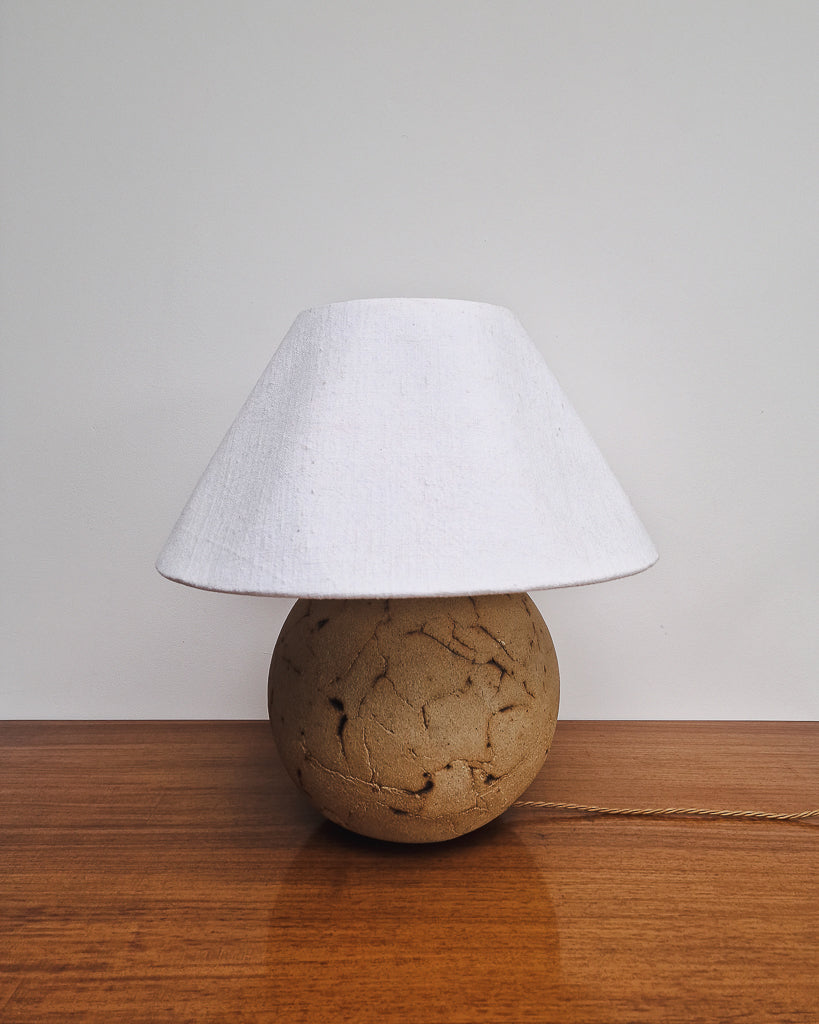 Mid Century Globe Studio Pottery Table Lamp