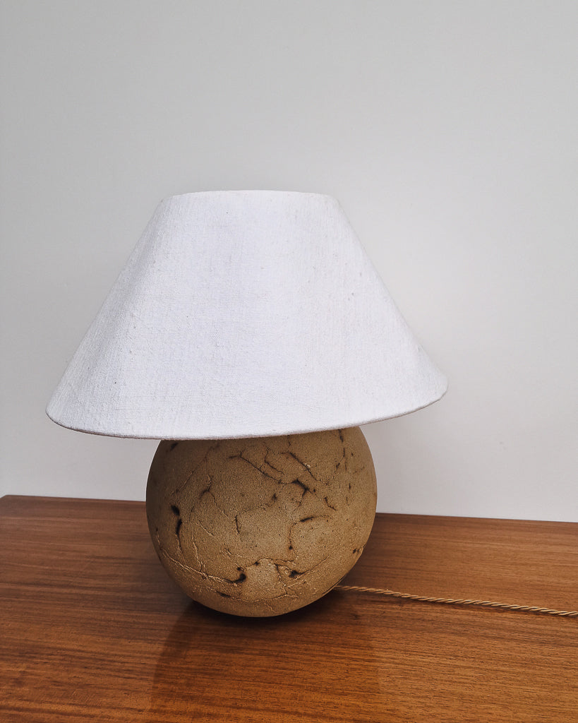 Mid Century Globe Studio Pottery Table Lamp