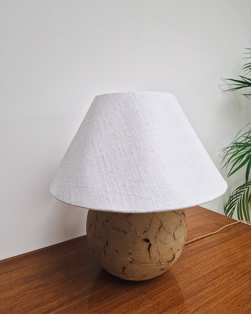 Mid Century Globe Studio Pottery Table Lamp